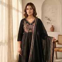Black Anarkali kurta sets