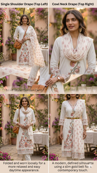 Garden Bloom Embroidered Anarkali Set