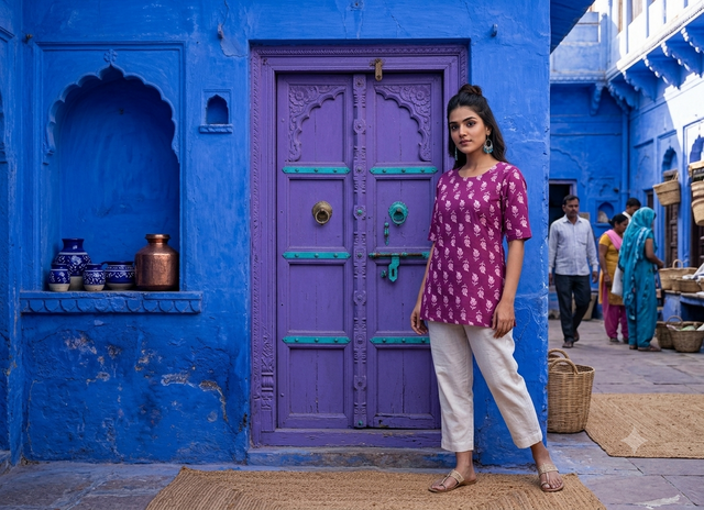 Purple Short kurti
