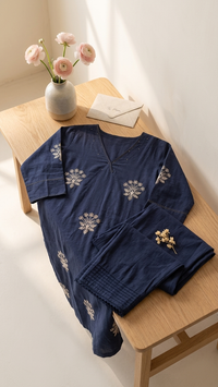 Midnight Blue Elegance Kurta Set