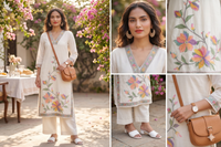 Multicolor Floral Embroidered Kurta Set