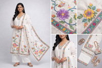Multicolor Floral Embroidered Kurta Set