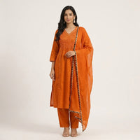 Orange Anarkali kurta sets