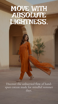 Orange Anarkali kurta sets