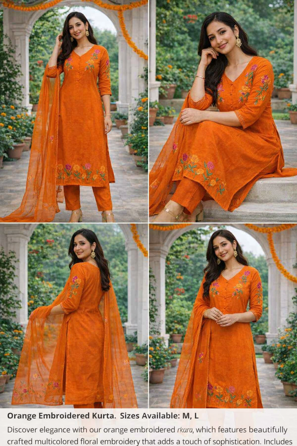 Orange Blossom Kurta Set