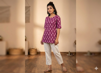 Purple Short kurti
