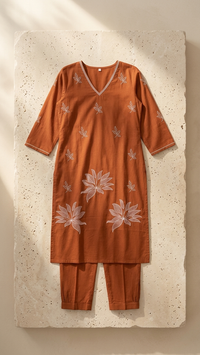 Terracotta Bloom Kurta Set
