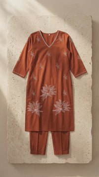Terracotta Bloom Kurta Set